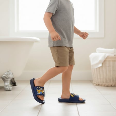 Copii - Papuci veseli F103bleumarin