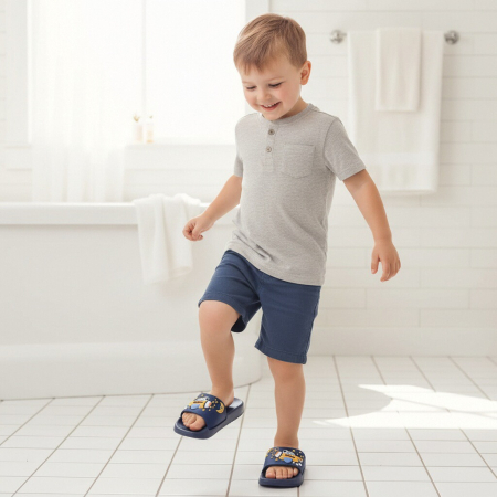 Papuci veseli F103bleumarin [6]