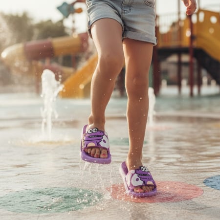 Copii - Papuci veseli F107.F108mov