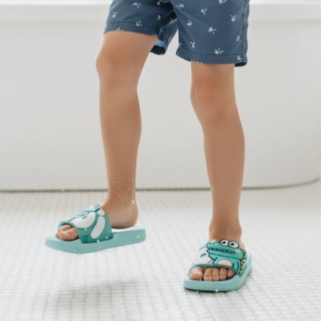 Copii - Papuci veseli F107.F108albastru