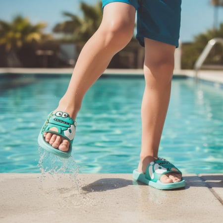 Copii - Papuci veseli F107.F108albastru