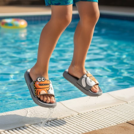 Copii - Papuci veseli F107.F108gri