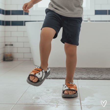 Copii - Papuci veseli F107.F108gri