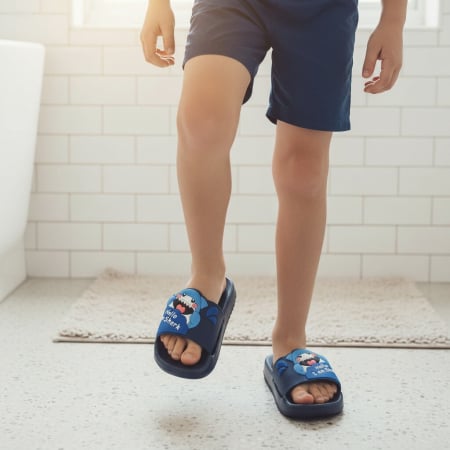 Copii - Papuci veseli F111bleumarin