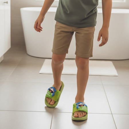 Copii - Papuci veseli F111verde