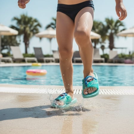 Copii - Papuci veseli F111albastru