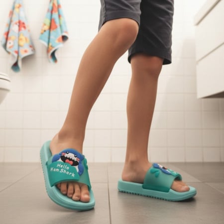 Copii - Papuci veseli F111albastru