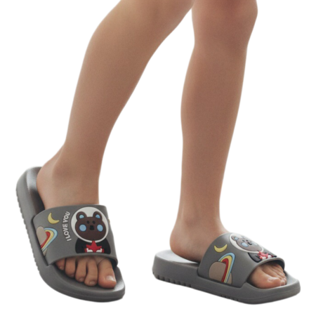 Copii - Papuci veseli F118.F119gri