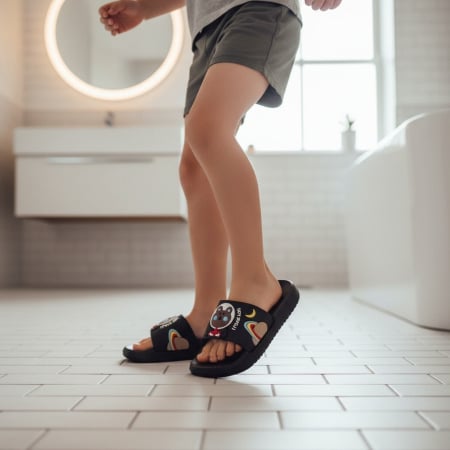 Copii - Papuci veseli F118.F119negru