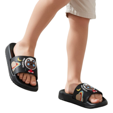 Copii - Papuci veseli F118.F119negru