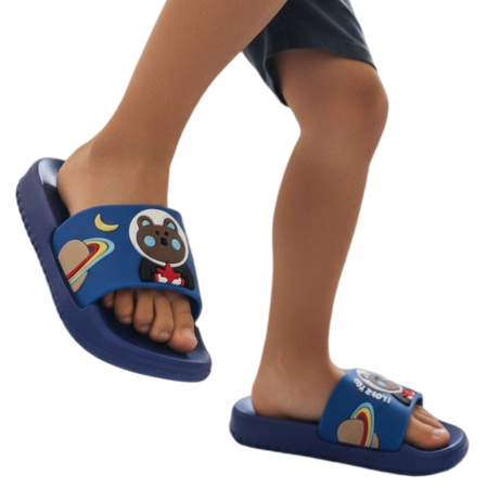 Copii - Papuci veseli F118.F119albastru
