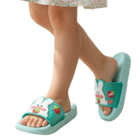 Copii - Papuci veseli F120albastru