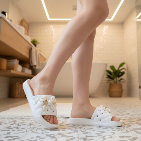 Papuci - Papuci veseli H07-6alb