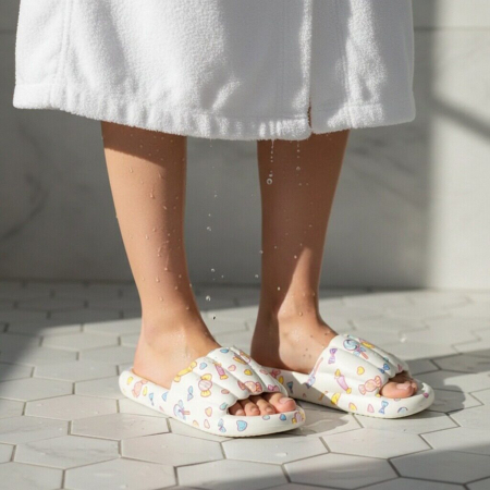 Papuci - Papuci veseli H675alb