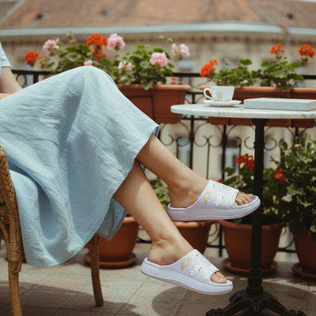 Damă - Papuci veseli H683mov