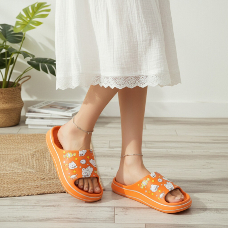 Papuci 9.99 - Papuci veseli H683portocaliu