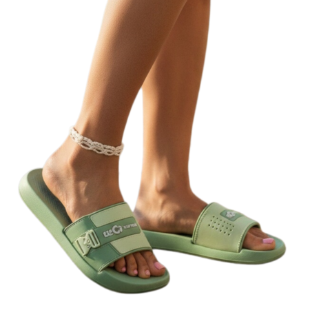 Încălțăminte damă - Papuci veseli H717verde