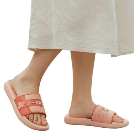 Încălțăminte damă - Papuci veseli H717roz deschis