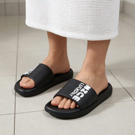 Damă - Papuci veseli H722negru