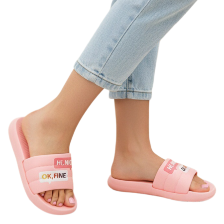 Damă - Papuci veseli H721roz