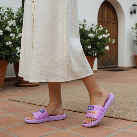 Damă - Papuci veseli H721mov