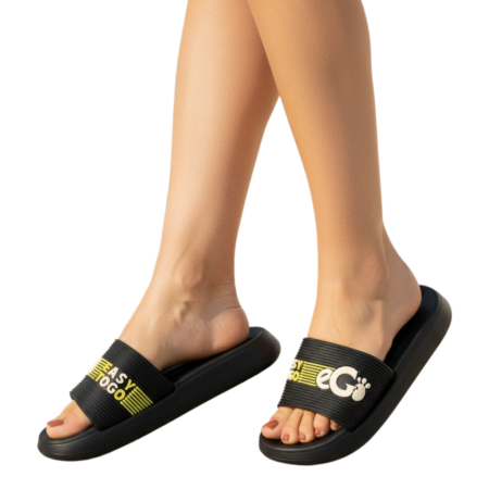 Damă - Papuci veseli H719negru