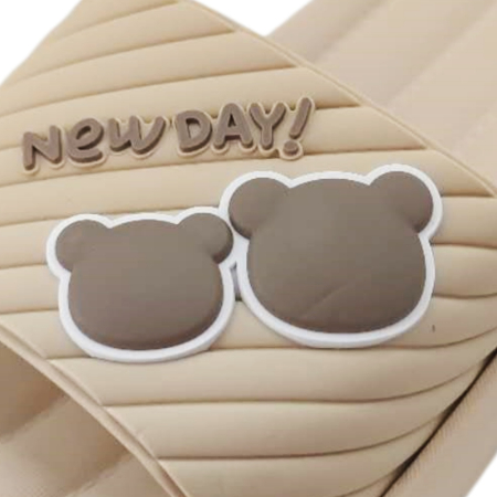 Încălțăminte damă - Papuci veseli H723bej