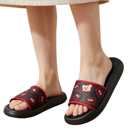 Damă - Papuci veseli H725negru