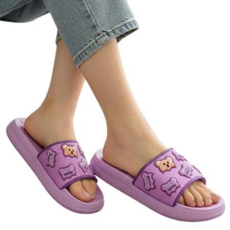 Damă - Papuci veseli H725mov