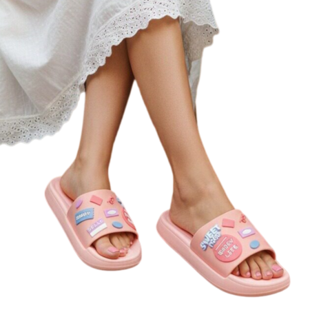Damă - Papuci veseli H726roz