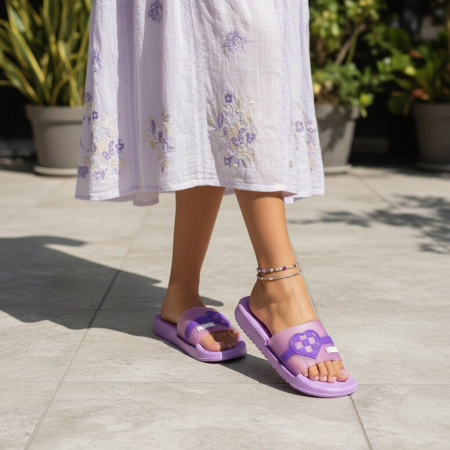 Damă - Papuci veseli H735mov