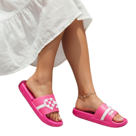 Damă - Papuci veseli H735fucsia