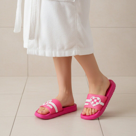 Damă - Papuci veseli H735fucsia