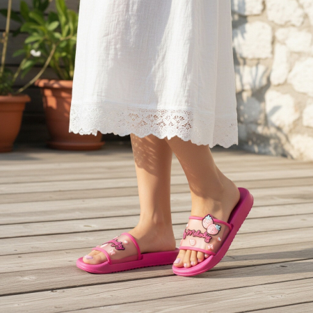 Damă - Papuci veseli H736fucsia