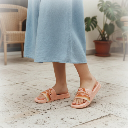 Încălțăminte damă - Papuci veseli H768roz deschis