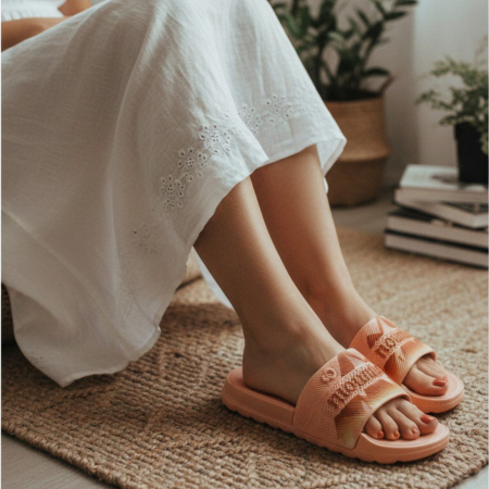 Încălțăminte damă - Papuci veseli H768roz deschis