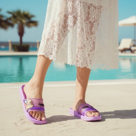 Papuci - Papuci veseli H738mov