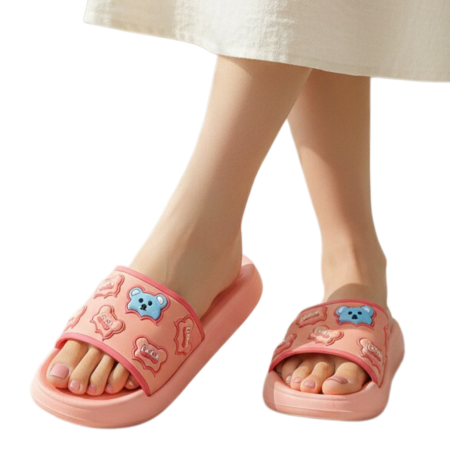Încălțăminte damă - Papuci veseli H725roz