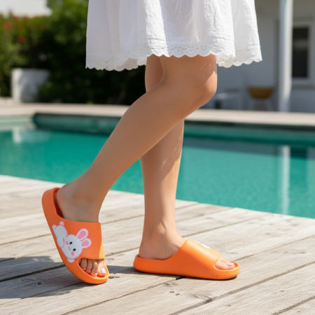 Papuci - Papuci veseli Iepuras H695portocaliu