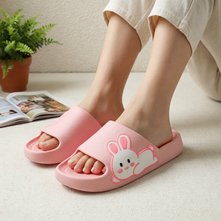 Papuci - Papuci veseli Iepuras H695roz