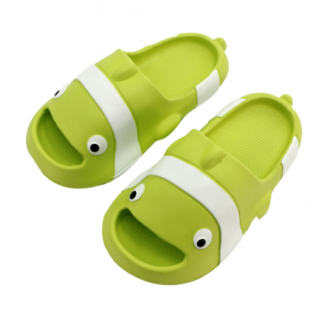 Papuci - Papuci veseli in forma de pestisor NUO-331verde