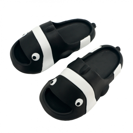 Papuci - Papuci veseli in forma de pestisor NUO-331negru