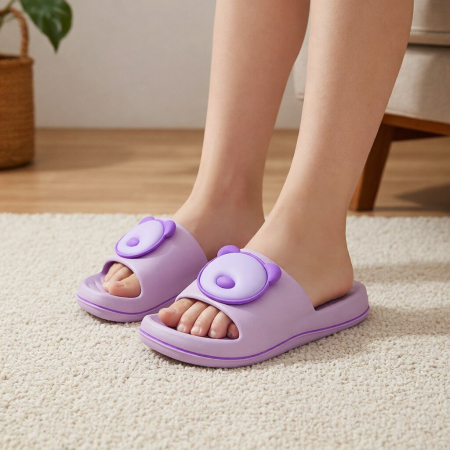 Papuci 9.99 - Papuci veseli Ursulet H709mov