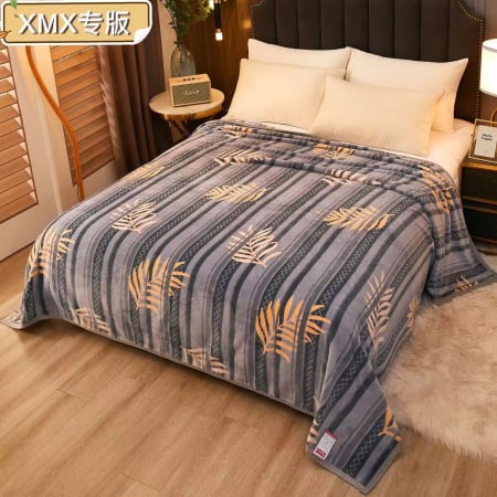 Pături - Patura cocolino pufoasa pentru pat dublu, design minimalist HX-9