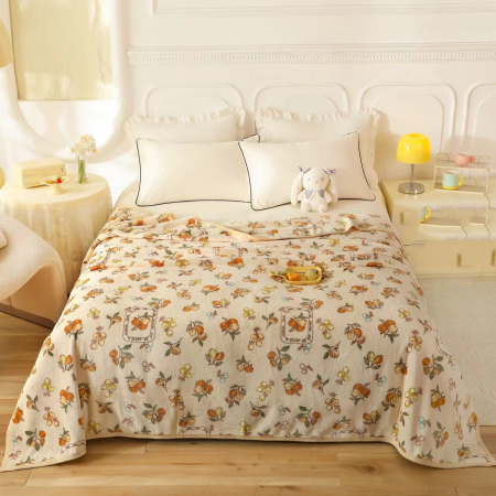 Pături - Patura cocolino pufoasa pentru pat dublu, design minimalist HX-4