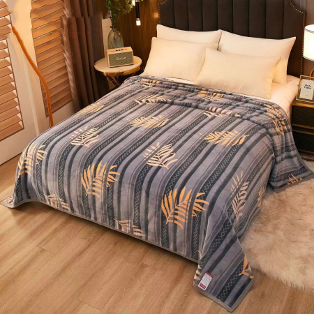 Pături - Patura cocolino pufoasa pentru pat dublu, design minimalist HX-9