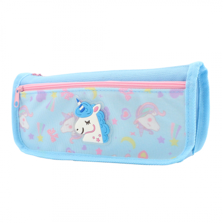 Penare - Penar neechipat cu 2 compartimente model unicorn ZP-1008albastru