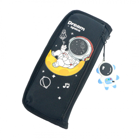 ARTICOLE ȘCOLARE - Penar neechipat cu 2 compartimente model spatiu HZ-5845negru