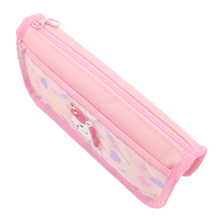Penare - Penar neechipat cu 2 compartimente model unicorn ZP-1008roz