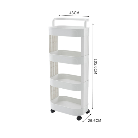Suport universal pentru baie sau bucatarie cu 4 polite si roti SHYE-6501 [1]